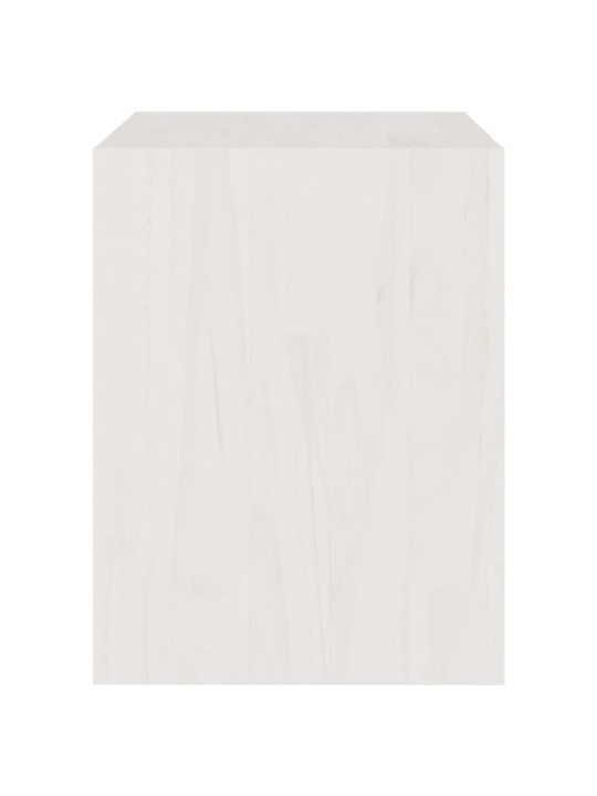 Noční stolky 2 ks bílé 40 x 30,5 x 40 cm masivní borové dřevo
