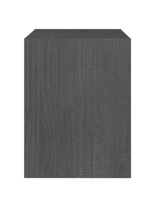 Noční stolky 2 ks šedé 40 x 30,5 x 40 cm masivní borové dřevo
