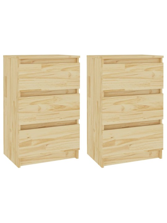 Noční stolky 2 ks 40 x 29,5 x 64 cm masivní borové dřevo