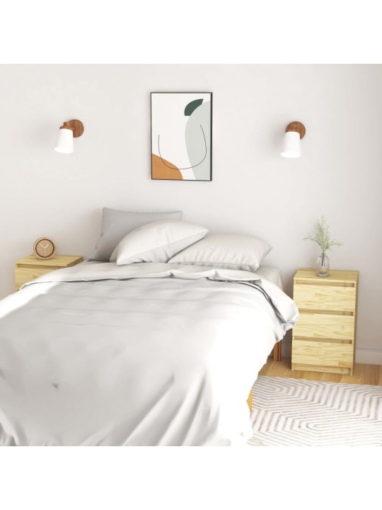 Noční stolky 2 ks 40 x 29,5 x 64 cm masivní borové dřevo