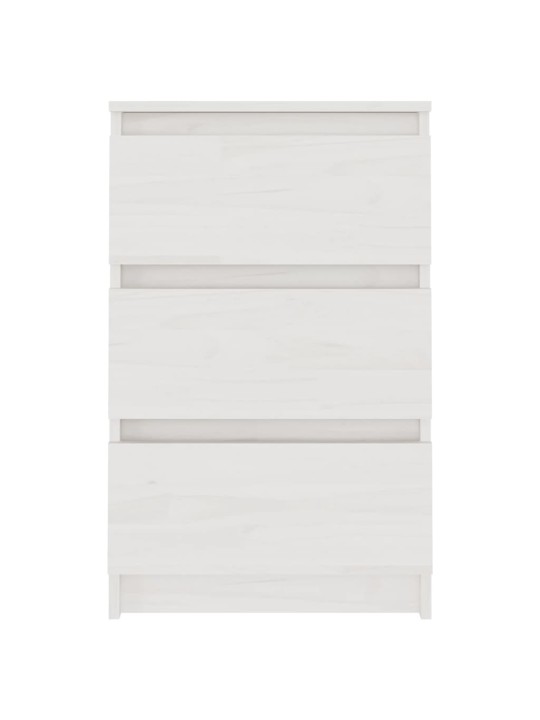 Noční stolky 2 ks bílé 40 x 29,5 x 64 cm masivní borové dřevo