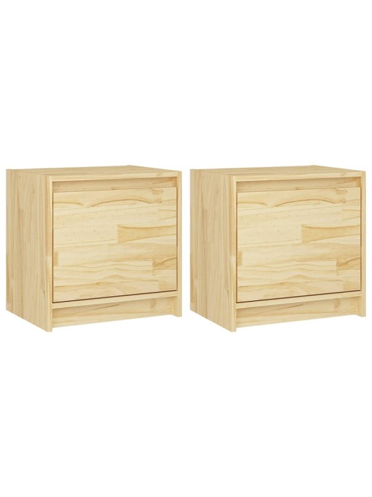 Noční stolky 2 ks 40 x 30,5 x 40 cm masivní borové dřevo