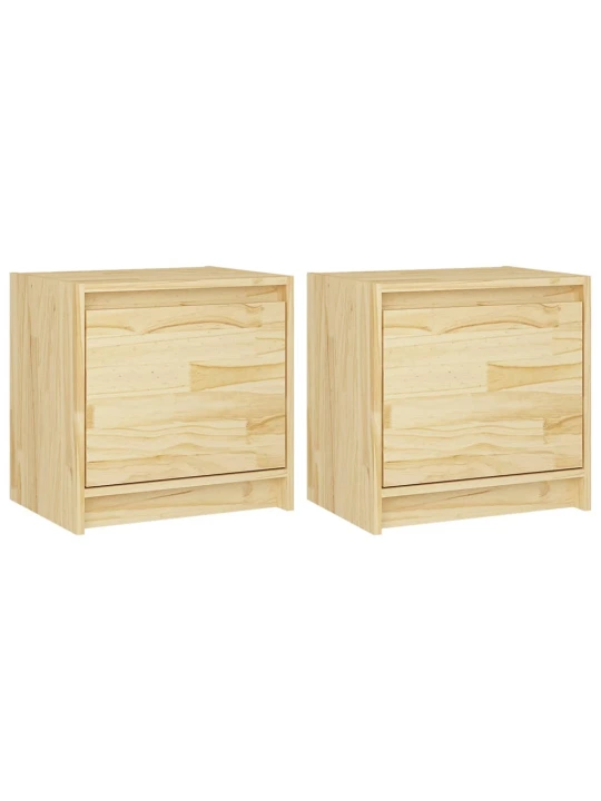 Noční stolky 2 ks 40 x 30,5 x 40 cm masivní borové dřevo