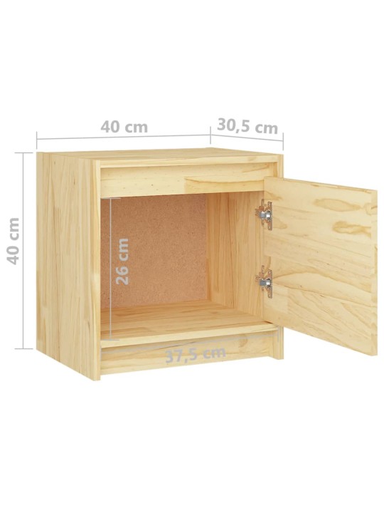Noční stolky 2 ks 40 x 30,5 x 40 cm masivní borové dřevo