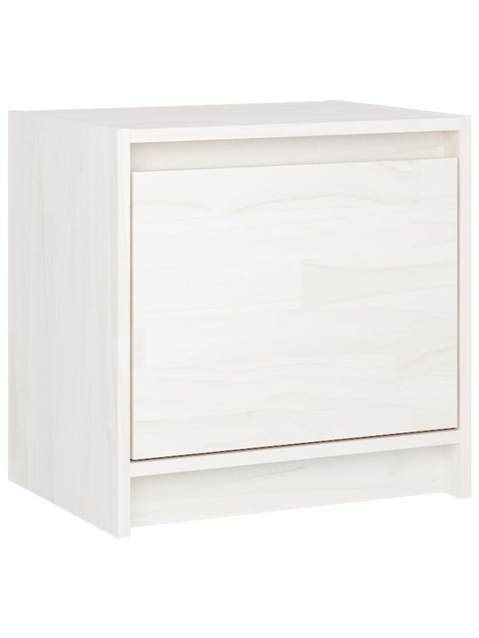 Noční stolky 2 ks bílé 40 x 30,5 x 40 cm masivní borové dřevo