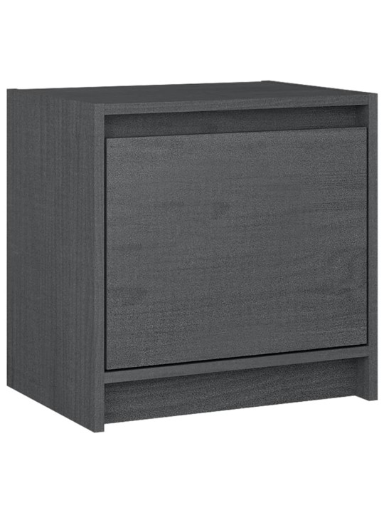 Noční stolky 2 ks šedé 40 x 30,5 x 40 cm masivní borové dřevo