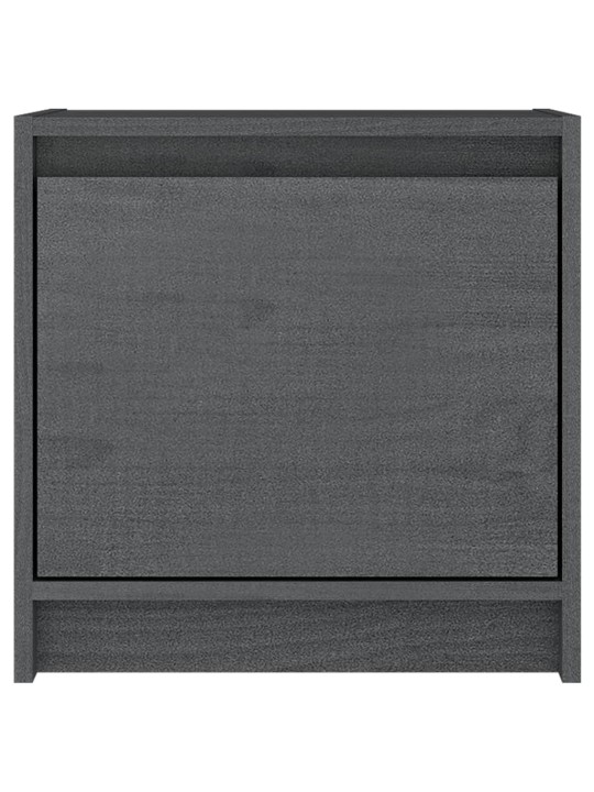 Noční stolky 2 ks šedé 40 x 30,5 x 40 cm masivní borové dřevo