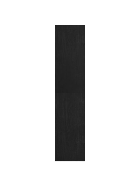 Knihovna / dělicí stěna černá 40 x 30 x 135,5 cm borovice