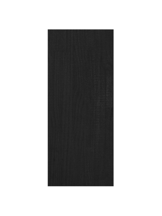 Knihovna / dělicí stěna černá 100 x 30 x 71,5 cm borovice