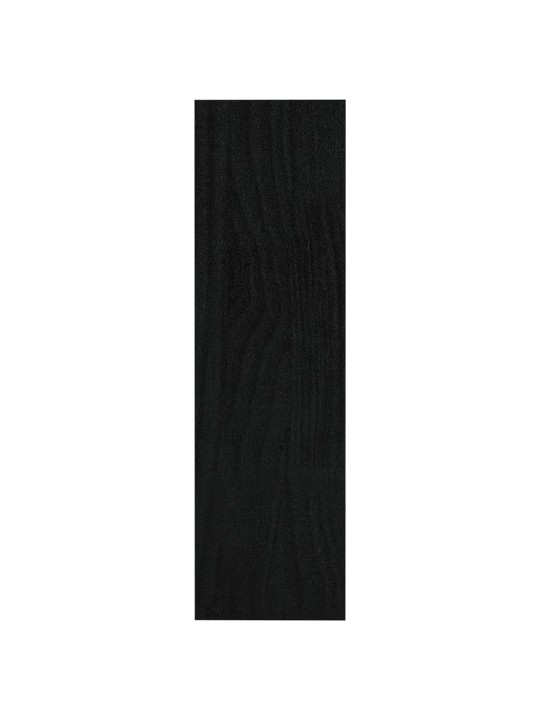 Knihovna / dělicí stěna černá 100x30x103 cm masivní borovice