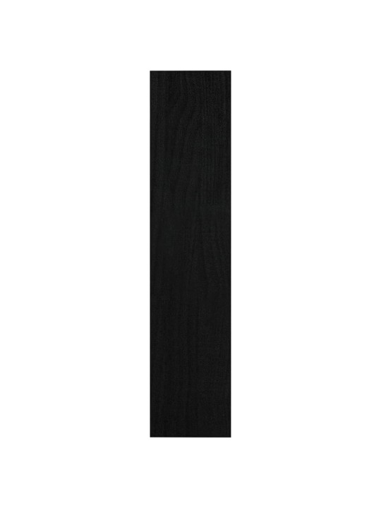Knihovna / dělicí stěna černá  100x30x135,5 cm masivní borovice