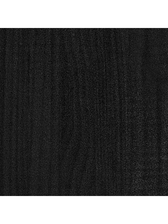 Knihovna / dělicí stěna černá  100x30x135,5 cm masivní borovice