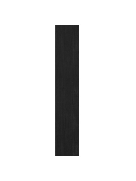 Knihovna / dělicí stěna černá 100x30x167,5 cm masivní borovice