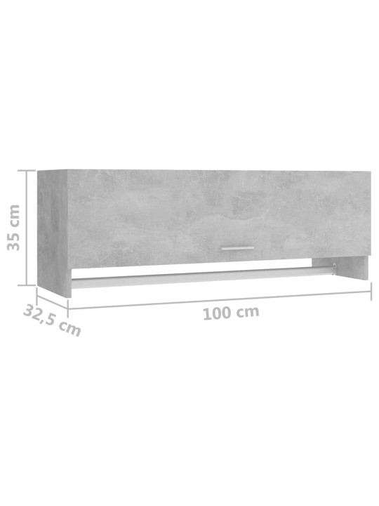 Šatní skříň betonově šedá 100 x 32,5 x 35 cm kompozitní dřevo