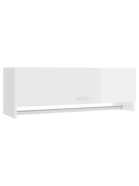 Šatní skříň bílá vysoký lesk 100x32,5x35 cm kompozitní dřevo