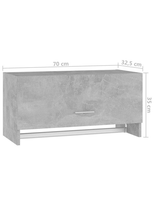 Šatní skříň betonově šedá 70 x 32,5 x 35 cm kompozitní dřevo