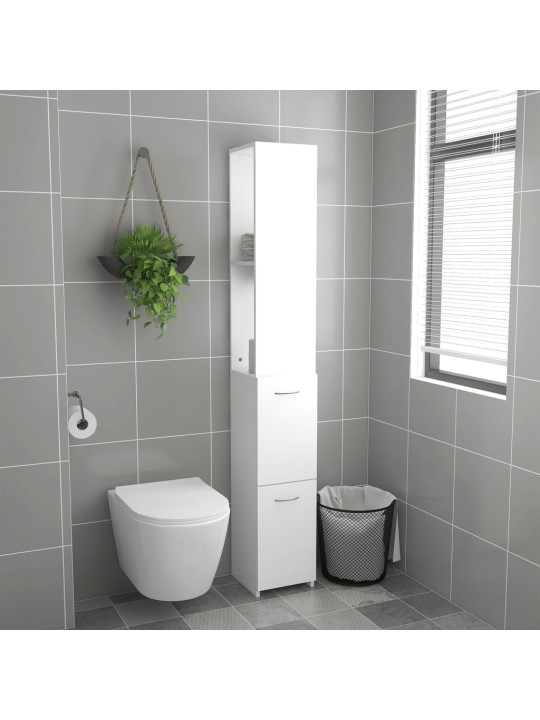 Koupelnová skříňka bílá 25x26,5x170 cm kompozitní dřevo