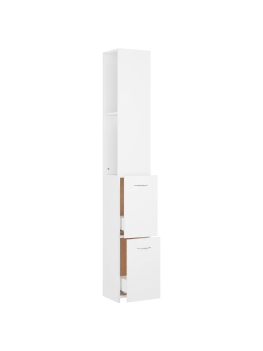 Koupelnová skříňka bílá 25x26,5x170 cm kompozitní dřevo