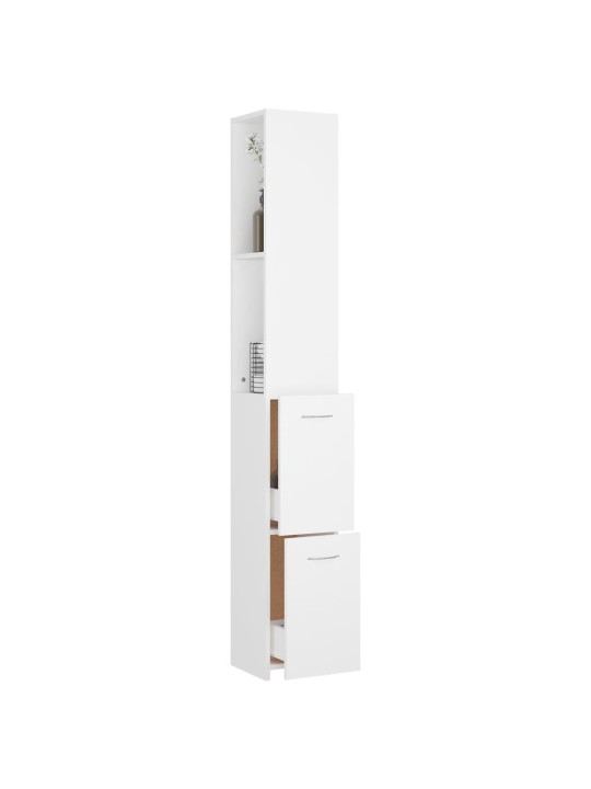 Koupelnová skříňka bílá 25x26,5x170 cm kompozitní dřevo