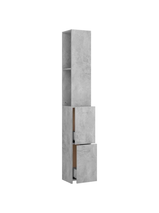 Koupelnová skříňka betonově šedá 25x26,5x170cm kompozitní dřevo