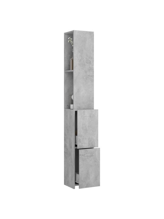 Koupelnová skříňka betonově šedá 25x26,5x170cm kompozitní dřevo