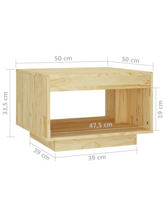 Konferenční stolek 50 x 50 x 33,5 cm masivní borové dřevo