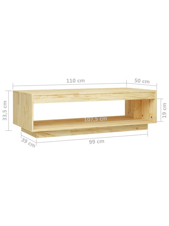 Konferenční stolek 110 x 50 x 33,5 cm masivní borové dřevo