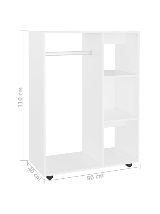 Šatní skříň bílá 80 x 40 x 110 cm kompozitní dřevo