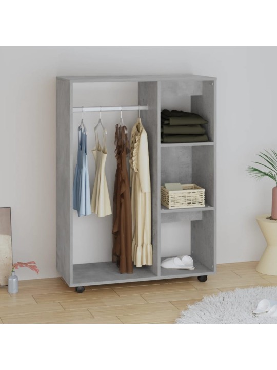 Šatní skříň betonově šedá 80 x 40 x 110 cm kompozitní dřevo