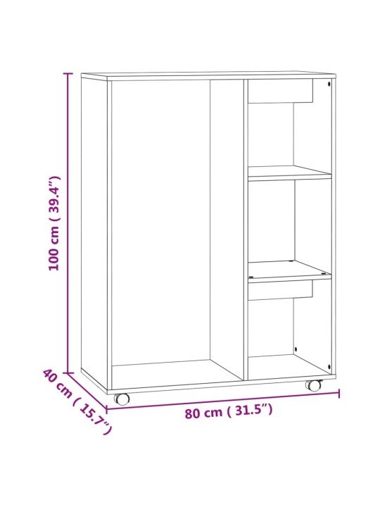 Šatní skříň betonově šedá 80 x 40 x 110 cm kompozitní dřevo