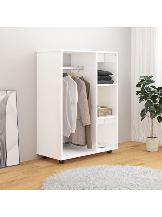 Šatní skříň bílá s vysokým leskem 80x40x110 cm kompozitní dřevo