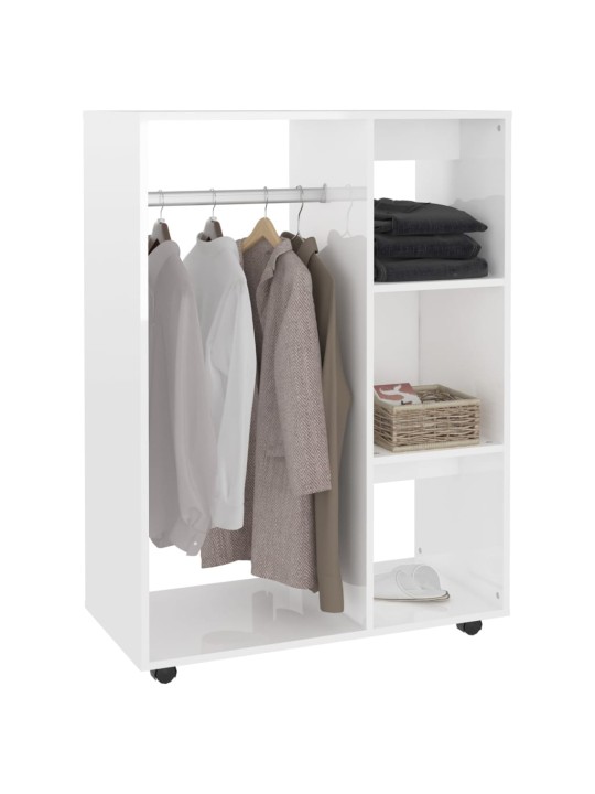 Šatní skříň bílá s vysokým leskem 80x40x110 cm kompozitní dřevo