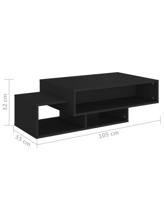 Konferenční stolek černý 105 x 55 x 32 cm kompozitní dřevo