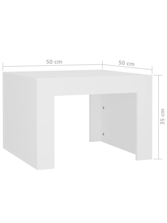 Konferenční stolek bílý 50 x 50 x 35 cm kompozitní dřevo