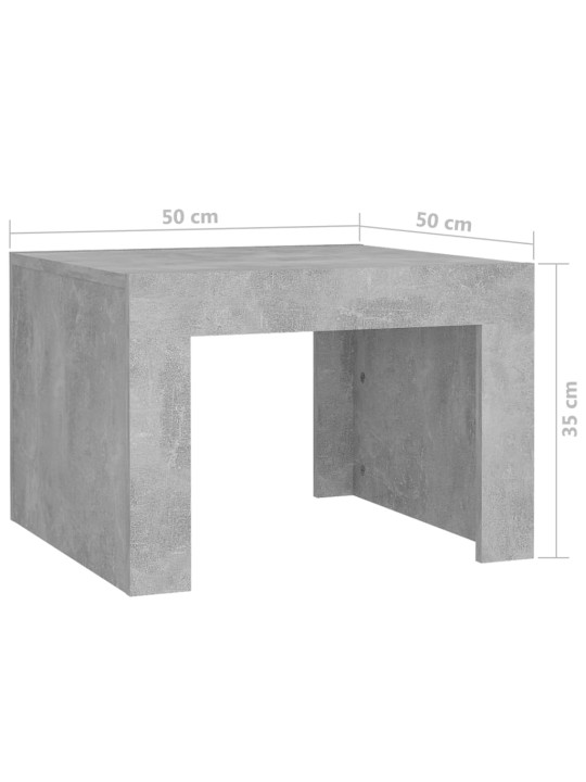 Konferenční stolek betonově šedý 50x50x35 cm kompozitní dřevo