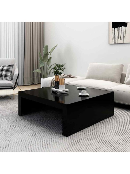Konferenční stolek černý 100 x 100 x 35 cm kompozitní dřevo
