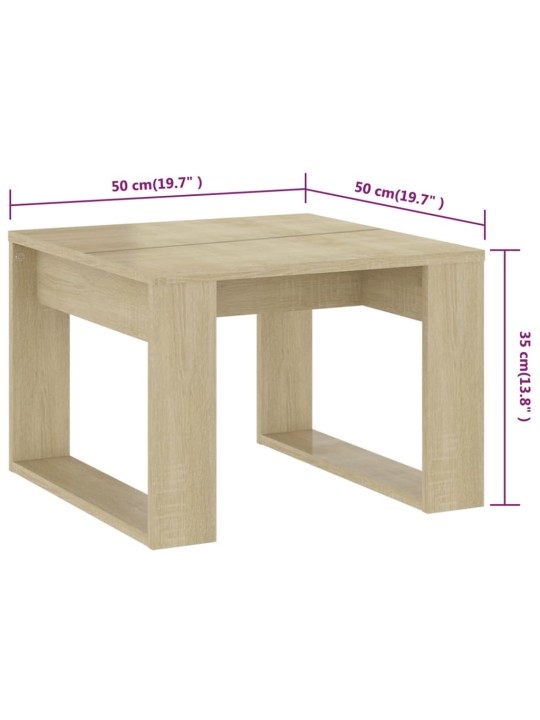 Odkládací stolek dub sonoma 50 x 50 x 35 cm kompozitní dřevo