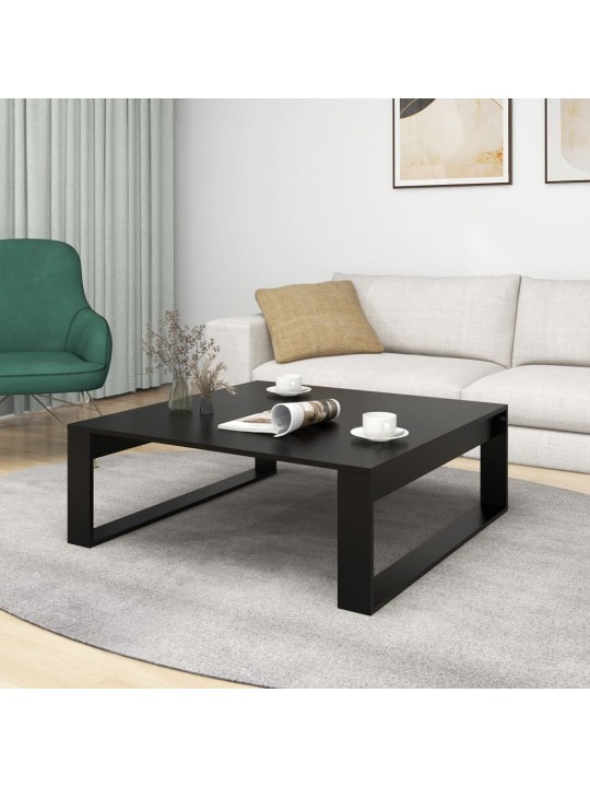 Konferenční stolek černý 100 x 100 x 35 cm kompozitní dřevo