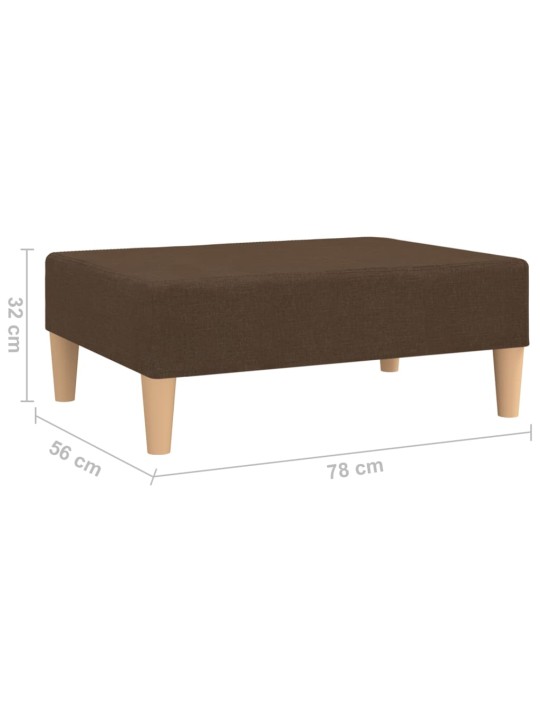 Podnožka hnědá 78 x 56 x 32 cm textil