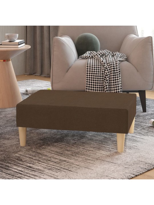 Podnožka hnědá 78 x 56 x 32 cm textil