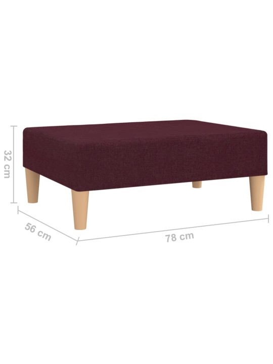 Podnožka fialová 78 x 56 x 32 cm textil