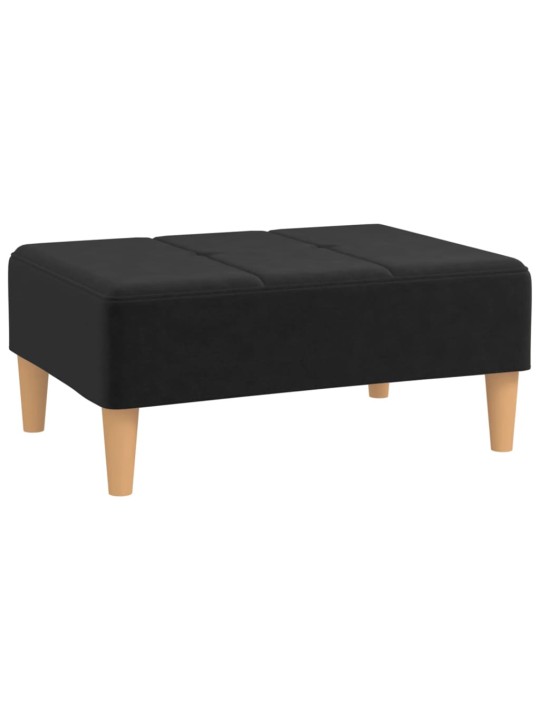 Podnožka černá 78 x 56 x 32 cm textil