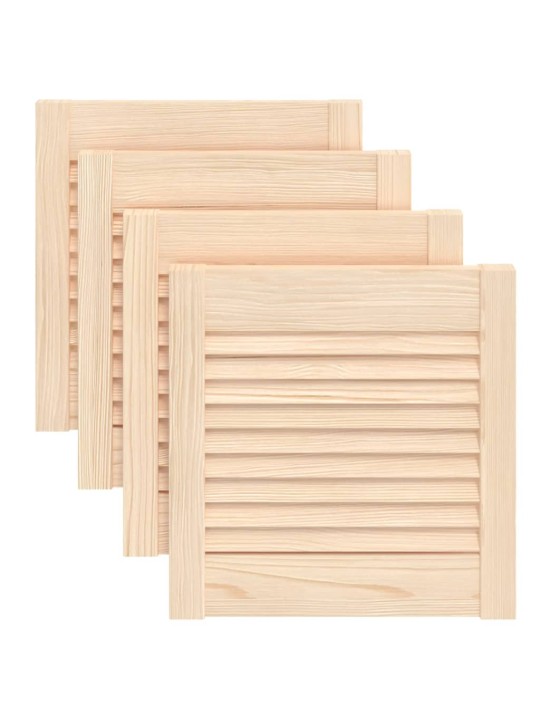 Nábytková dvířka lamelový design 4 ks 39,5 x 39,4 cm borovice