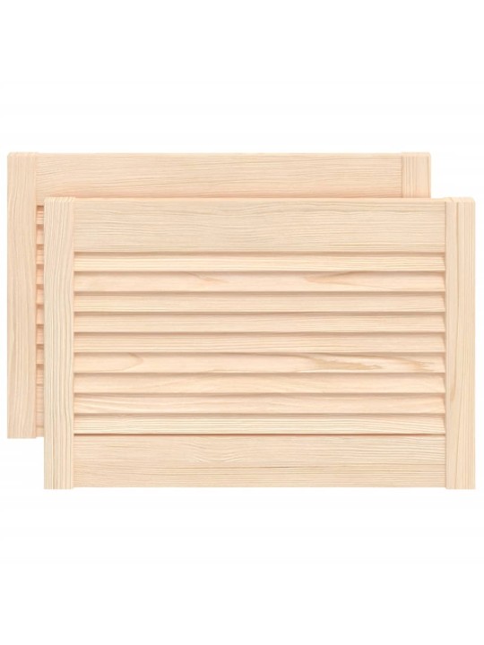 Nábytková dvířka lamelový design 2 ks 39,5 x 59,4 cm borovice
