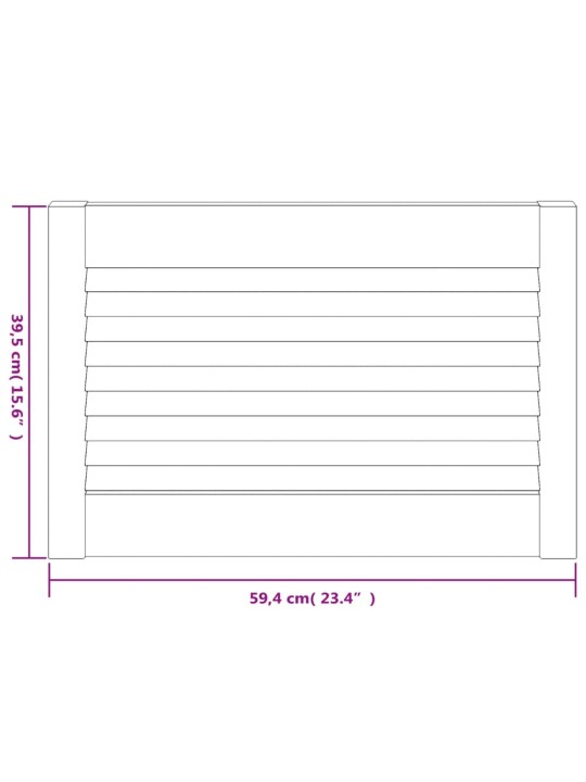 Nábytková dvířka lamelový design 4 ks 39,5 x 59,4 cm borovice