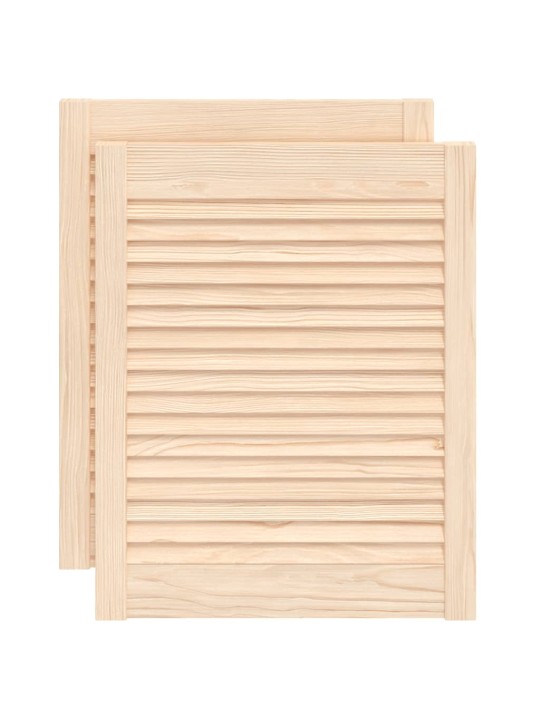 Nábytková dvířka lamelový design 2 ks 61,5 x 49,4 cm borovice
