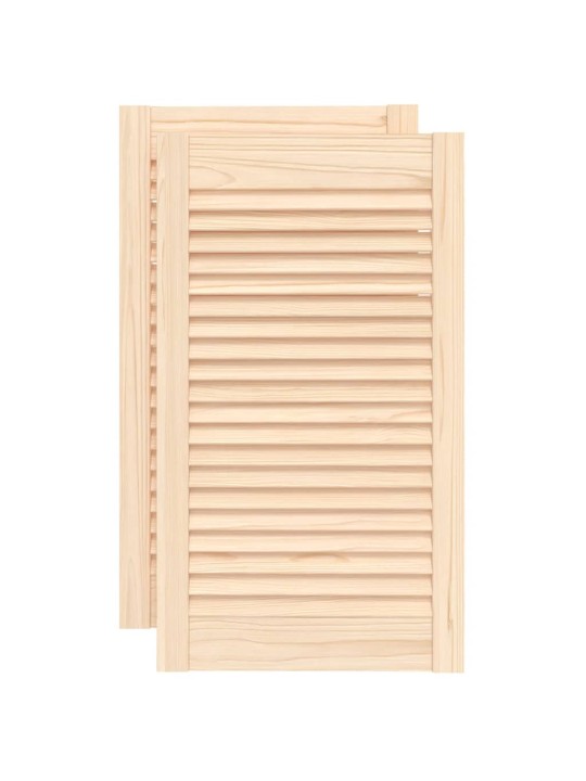 Nábytková dvířka lamelový design 2 ks 69 x 39,4 cm borovice