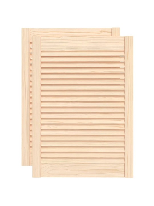 Nábytková dvířka lamelový design 2 ks 69 x 49,4 cm borovice