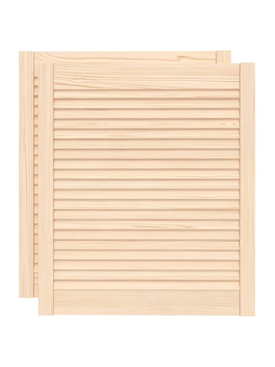 Nábytková dvířka lamelový design 2 ks 69 x 59,4 cm borovice