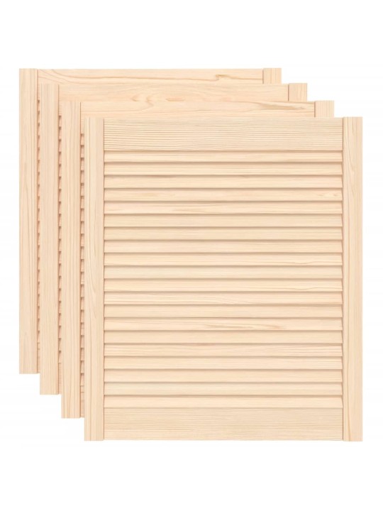 Nábytková dvířka lamelový design 4 ks 69 x 59,4 cm borovice